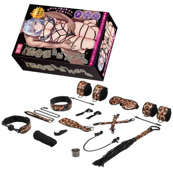 13-teiliges Fesselspiele-Set „Leopard Print“