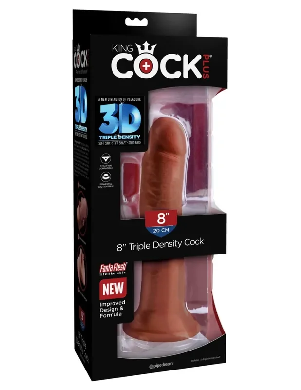 16,5 cm Dildo mit Hoden – Triple Density