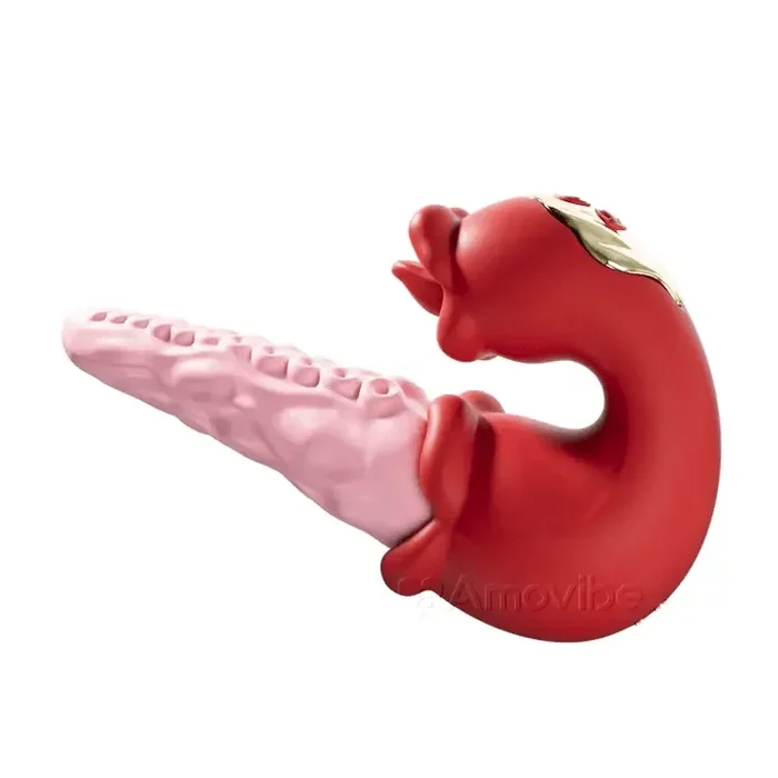 2-in-1 Oktopus Vibrator mit verführerischer Zunge & 10 Vibrationsmodi