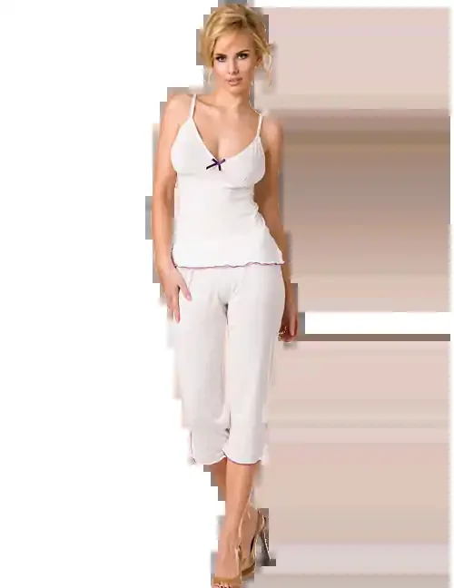 2-teiliger Schlafanzug mit Top & Caprihose
