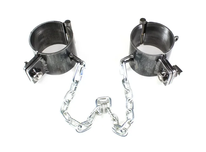 2er Set Eisenfesseln 65mm mit Kette