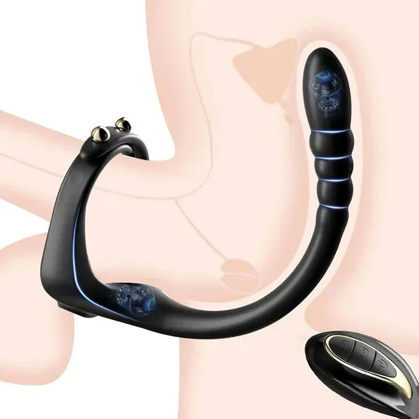 3-in-1 multifunctional vibrator penis ring prostate stimulation with 10 vibration modes