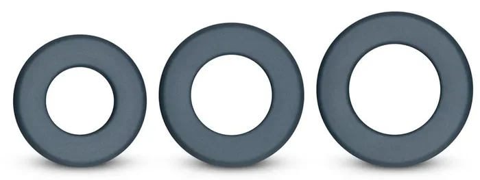 3er-Set Cockrings Hefty Boners Grau