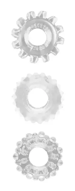3er-Set GEAR UP Soft Cockrings Transparent