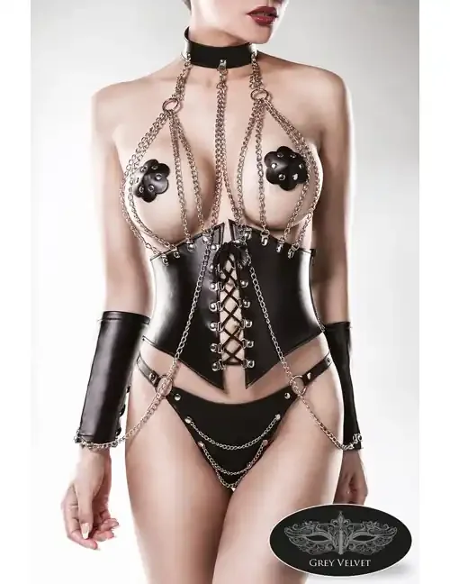 4-teiliges Corsagen-Set schwarz