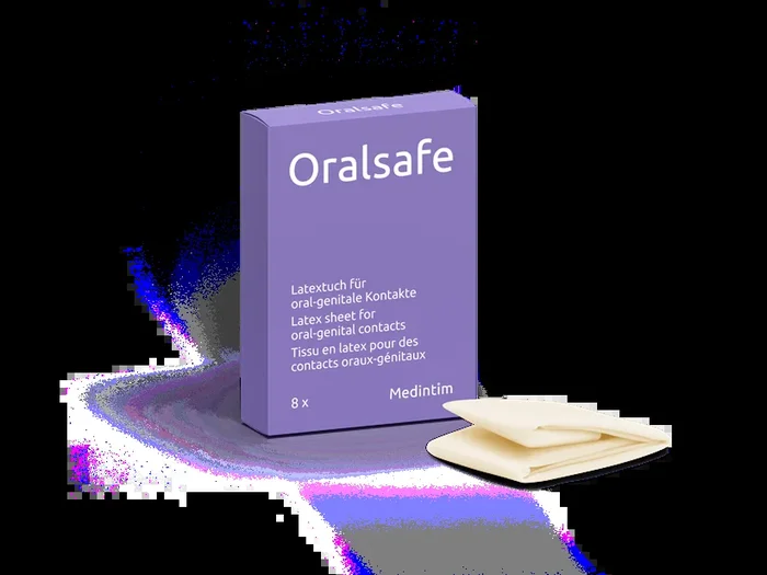 8 Medintim Oralsafe Latextücher – Lecktuch – Vanille Aroma, sicherer Oralverkehr