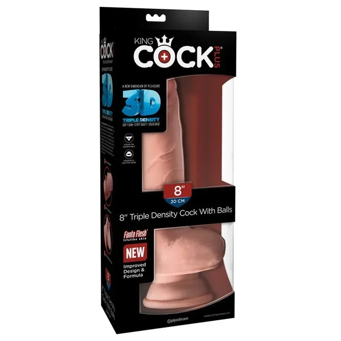 8″ Triple Density Cock with Balls