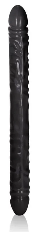 Aderiger Doppel-Dildo 44 cm Noir