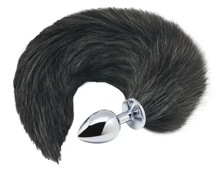 Alive Black White Fox Tail S