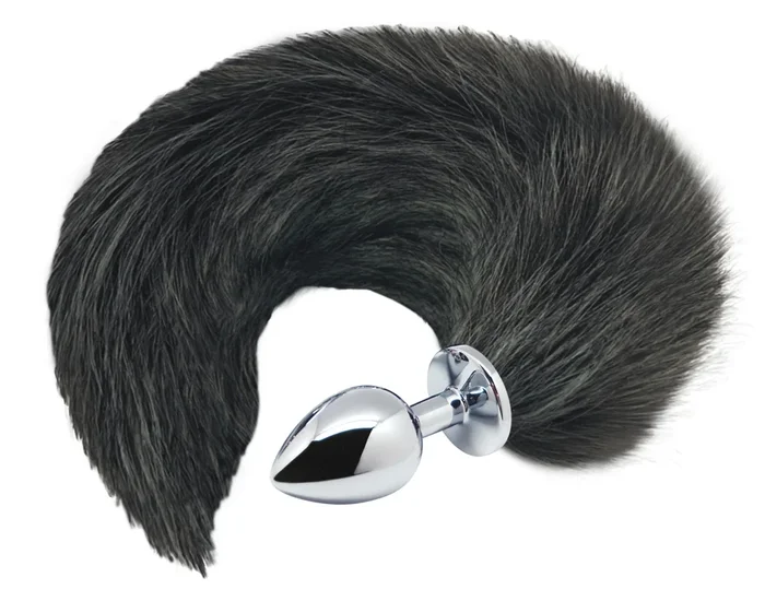 Alive Black White Fox Tail S