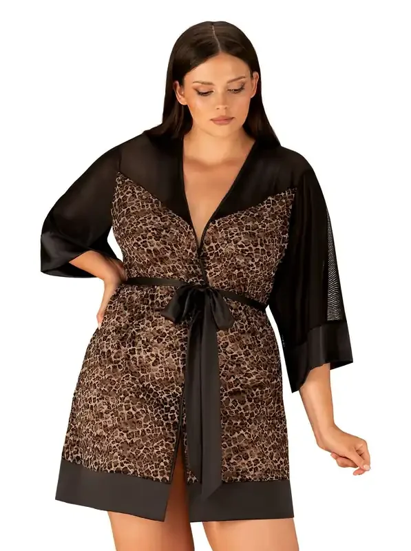 Allunes Kimono – Leopardenmuster