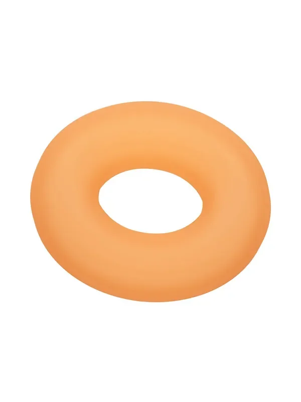 Alpha Glow-In-The-Dark Liquid Silicone Prolong Medium Ring Penisring, orange/glow
