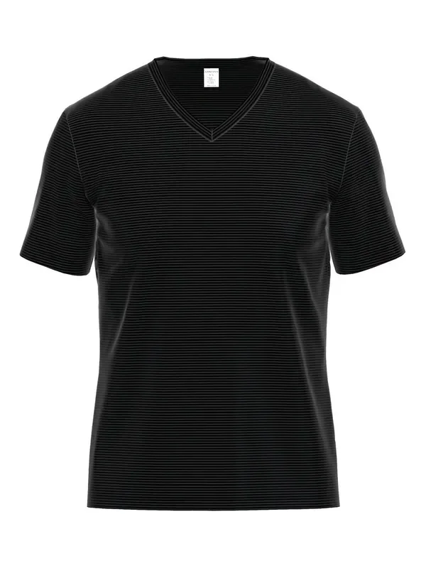 Ammann Cotton & More V-Neck-Shirt, schwarz
