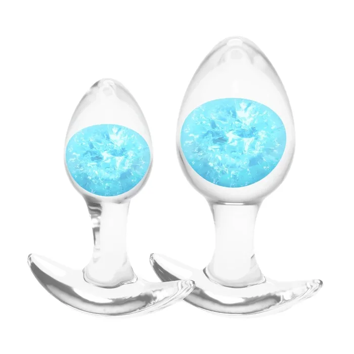 Anal plug NS Novelties Glams Blue 2 Pieces (7 cm) (8 cm)