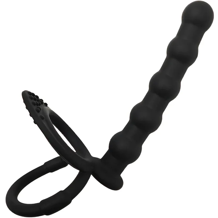 Analperlen & doppelte Penisringe – Paar-Butt-Plug-Set