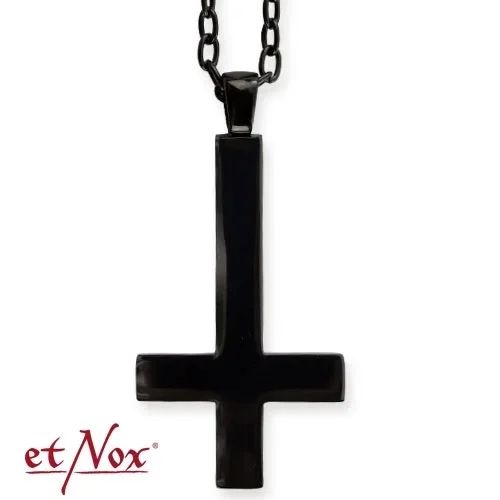 Anhänger ‚Big Plain Cross‘ upside down Edelstahl