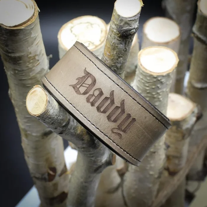 Armband grau – „Daddy“ antik schmal – penumbra