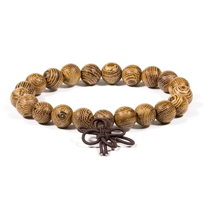 Armband / Mala – Wengéholz 21-Perlen – elastisch