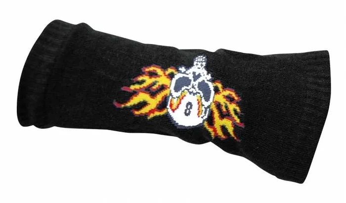 Armstulpen – Totenkopf in Flammen