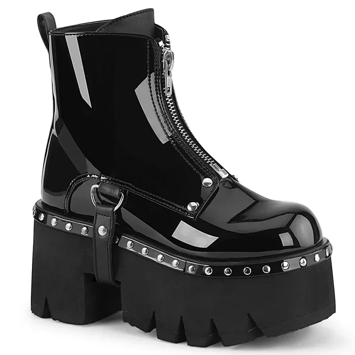 Ashes-100 (High Heel Größe 11 – Gr. 41, High Heel Farbe Schwarz Suedeimitat Kunstleder)