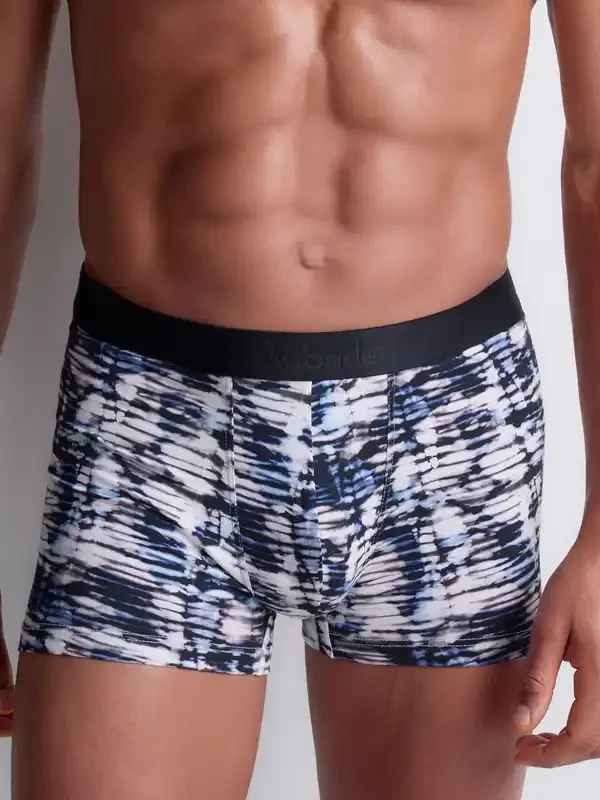 Aubade Aqua Vibrations Gots Boxer, schwarz/blau/weiß