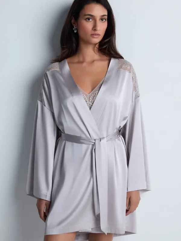 Aubade Midnight Whisper Kimono, cosmos silver