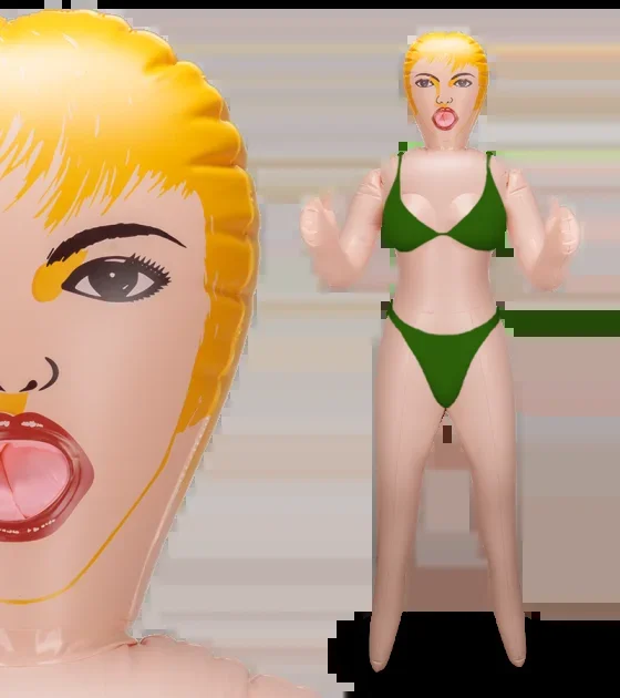 Aufblasbare Gummipuppe mit offenem Mund Suzanne