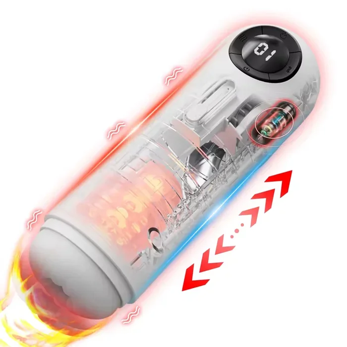 Automatische Masturbator Stroker Blowjob mit 9 Leistungs Starke Schub & 9 Vibrationsmodi