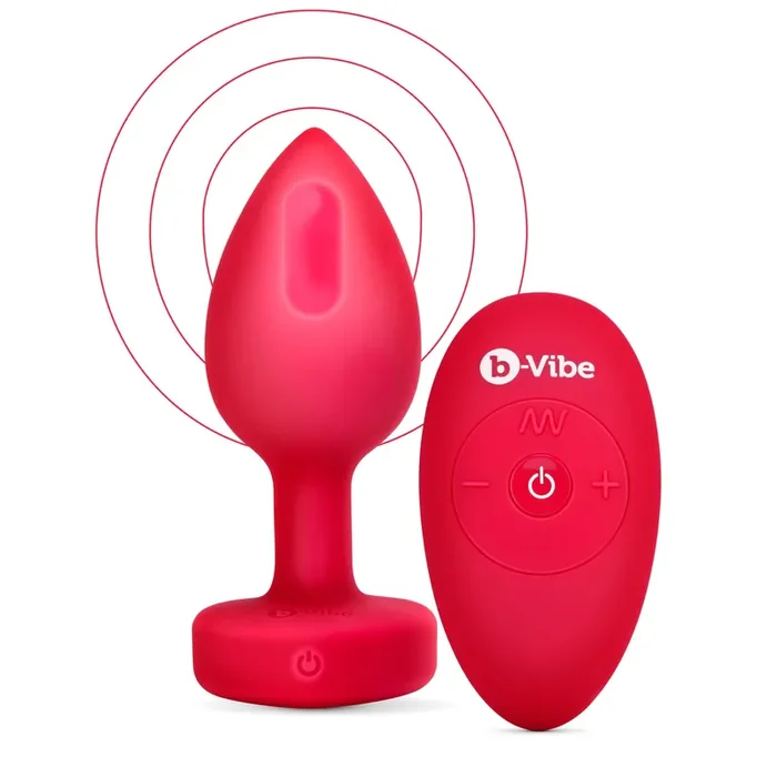 B-Vibe – Vibrating Heart Plug M/L Red