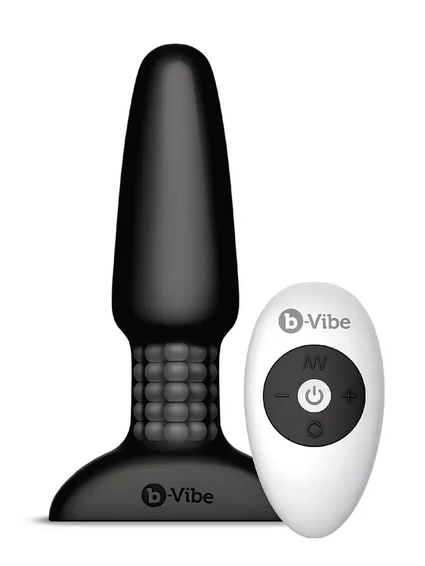 B-Vibe Rimming Vibro-Plug mit Fernbedienung, schwarz