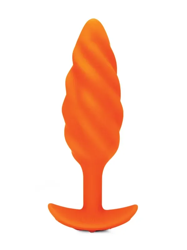 B-Vibe Texture Plug Swirl Vibro-Analplug, orange