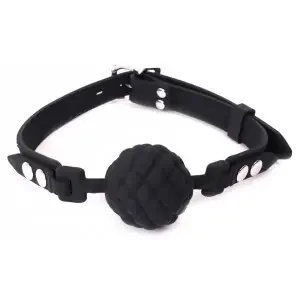 Ball Gag PineCone Silicone Black