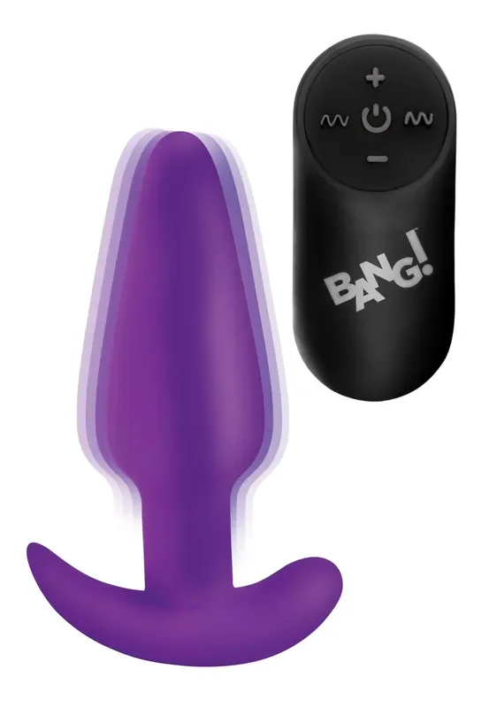 BANG! – Vibrations-Buttplug mit Fernbedienung – Lila