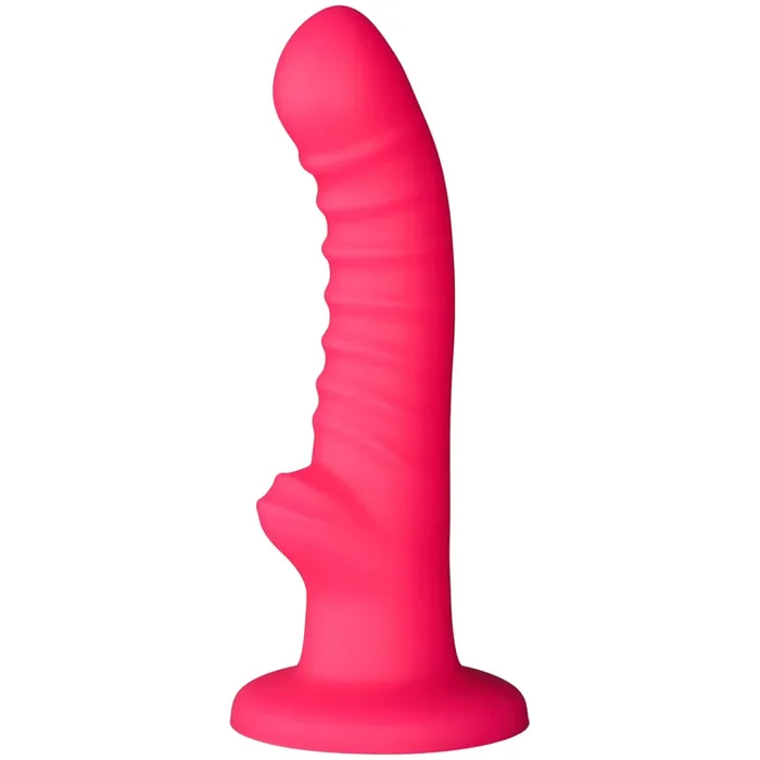 Baseks Ribbed Stimulation Silikondildo mit Saugnapf 17 cm