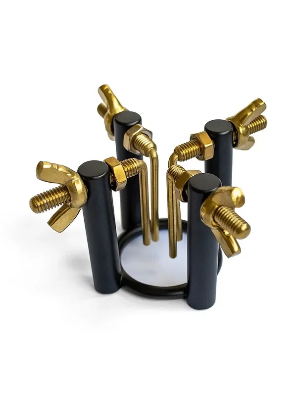 Black Label 4-Way Urethral Stretcher Harnröhren-Spreizer, schwarz/gold