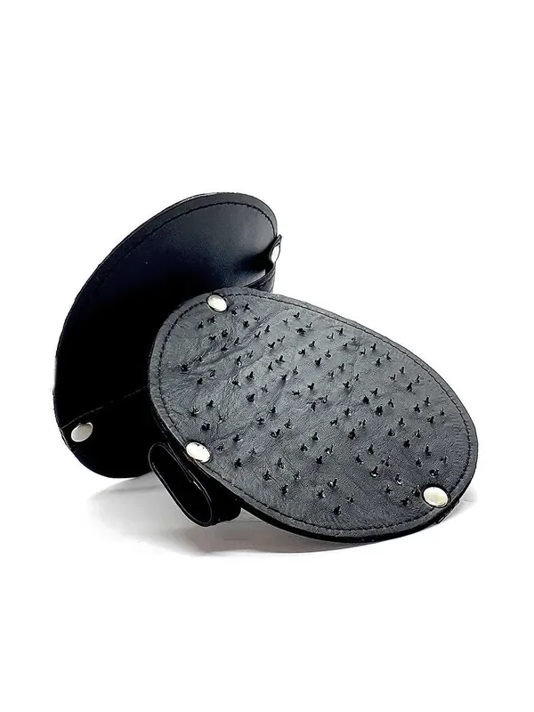 Black Label Leather Vampire Hand Pad Handpaddel 2er Set, schwarz