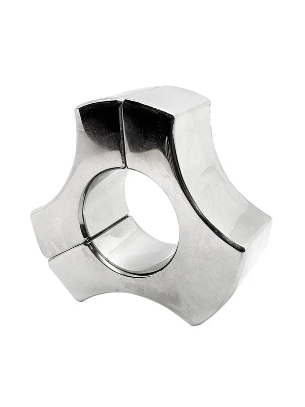 Black Label Stainless Steel Triad Magnetic Ball Stretcher: Edelstahl-Hodenring