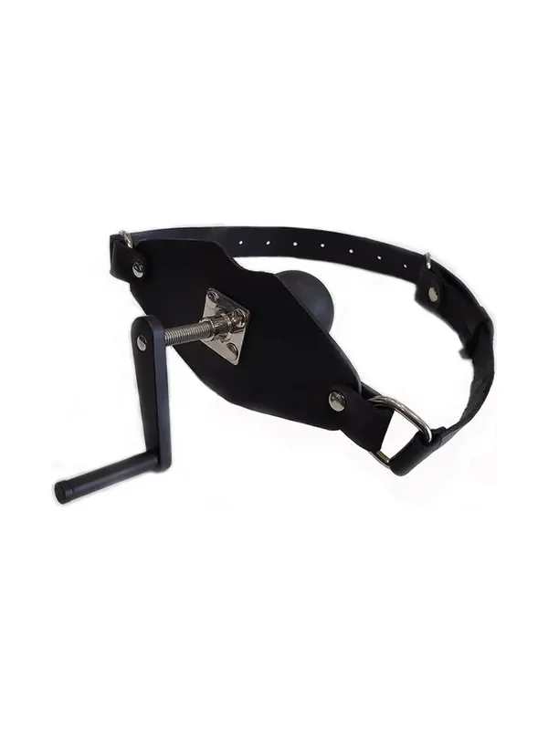 Black Label The Killer Ball Gag Leder-Knebel mit Silikon-Ballknebel, schwarz