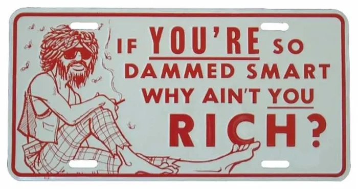 Blechschild Smart – Rich
