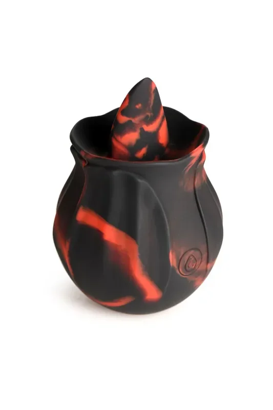 BLOOMGASM – Black Kiss Rimmende Rosen-Vibrator – Rot/Schwarz