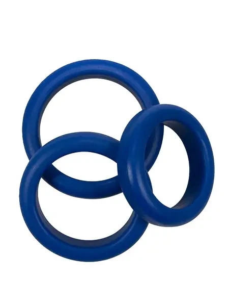 Blue Mate Penisringe-Set, blau