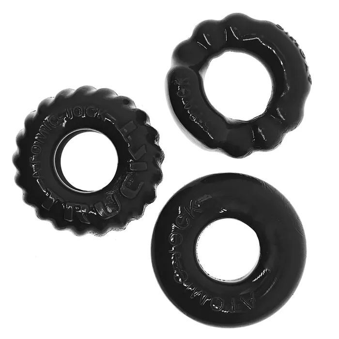 Bonemaker – 3er-Pack Boner Cockring Set – Schwarz