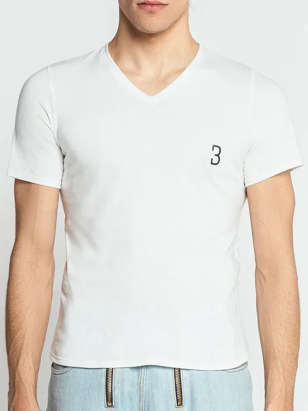 Bracq Basic Range V-Neck-Shirt, weiß