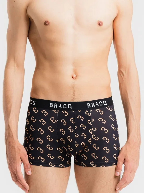 Bracq Signature Short Boxer, schwarz print