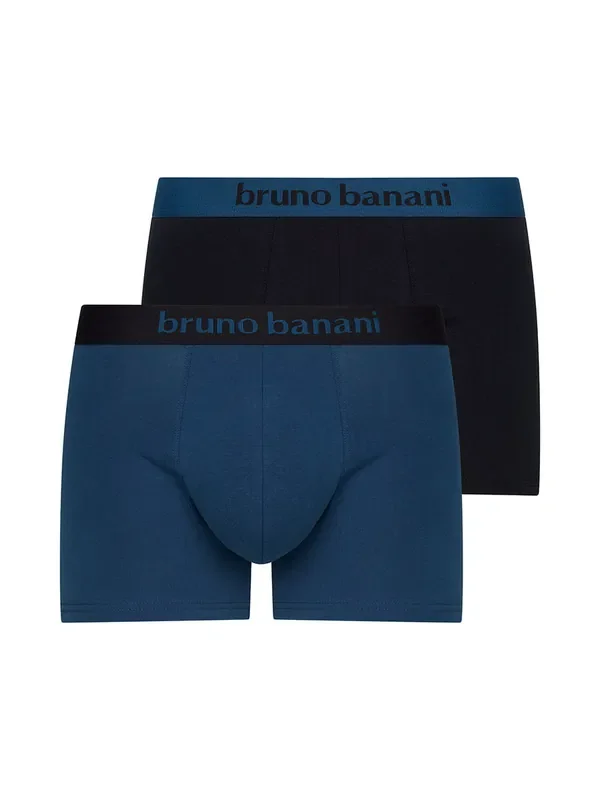 Bruno Banani Flowing Short 2er Pack, wasserblau/schwarz