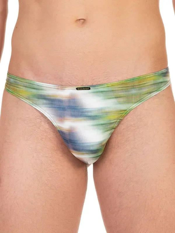 Bruno Banani Jungle Speed String, grün/grau