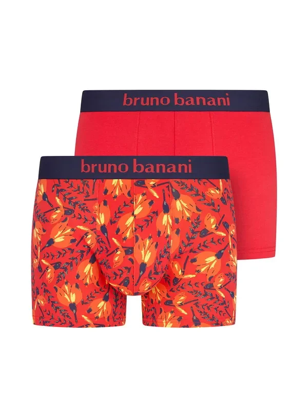 Bruno Banani Spanish Flower Short 2er Pack, blumenprint/rot