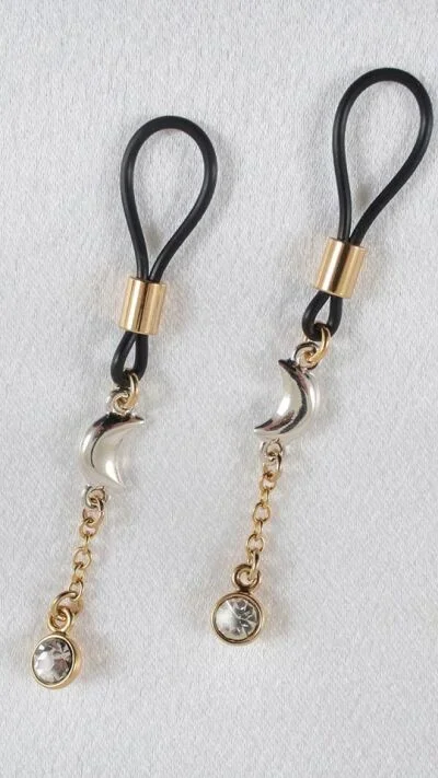 Brustschmuck Katzenfrauen Silberner Halbmond