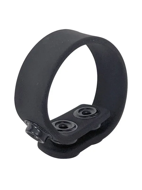 BRUTUS 3 Snap Silicone Penisring, schwarz
