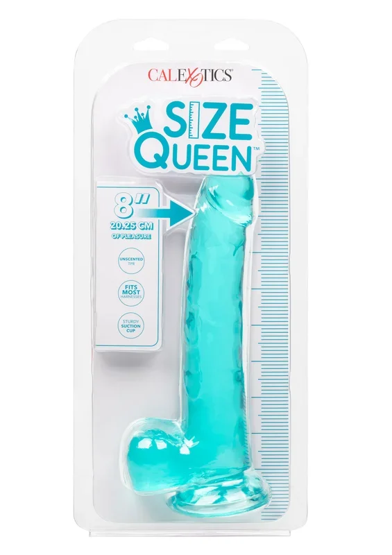 California Exotics Queen Size Dong 8 Inch blue